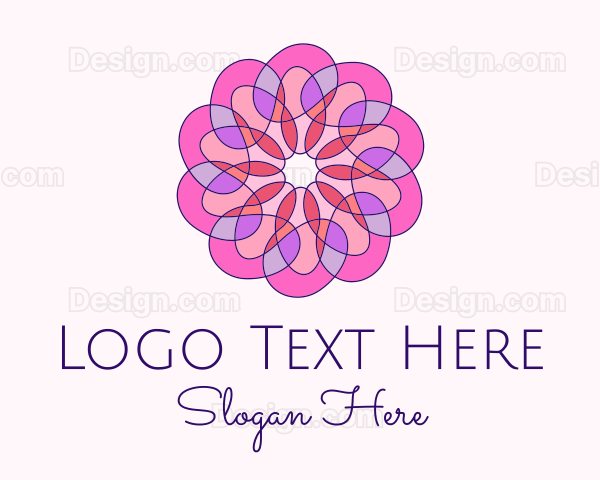 Stained Glass Wellness Flower Logo