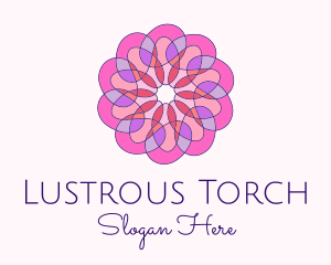 Stained Glass Wellness Flower logo design