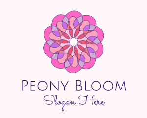 Stained Glass Wellness Flower logo design