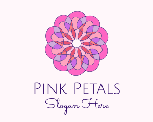 Stained Glass Wellness Flower logo design