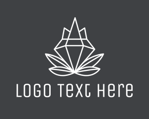 Engagement - Minimal Diamond Gem logo design