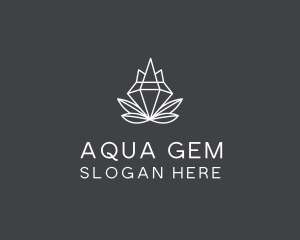 Minimal Diamond Gem logo design