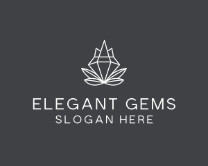 Minimal Diamond Gem logo design