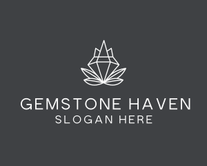 Minimal Diamond Gem logo design