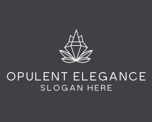 Minimal Diamond Gem logo design