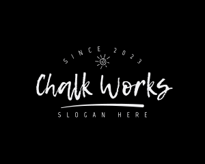 Chalkboard Handwritten Business logo