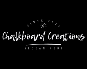 Chalkboard Handwritten Business logo