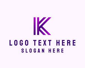 Modern Business Innovation Letter K logo