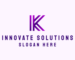 Modern Business Innovation Letter K logo