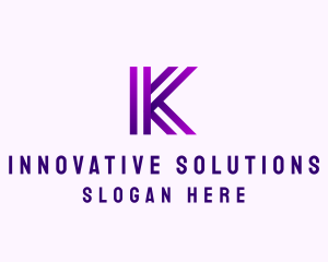 Modern Business Innovation Letter K logo