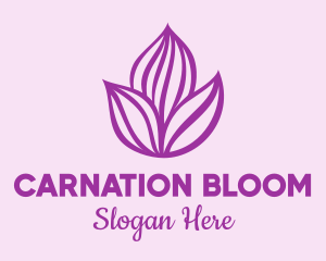 Purple Flower Bloom logo design