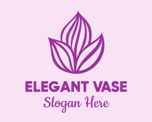 Purple Flower Bloom logo design