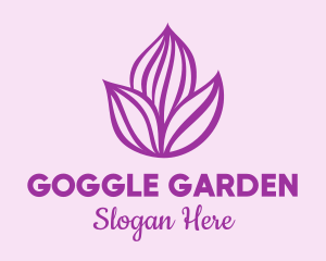 Purple Flower Bloom logo design