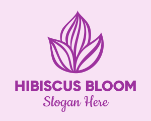 Purple Flower Bloom logo design