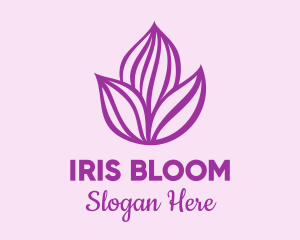 Purple Flower Bloom logo design