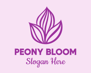 Purple Flower Bloom logo design