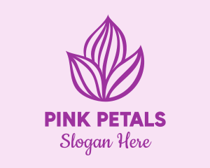 Purple Flower Bloom logo design