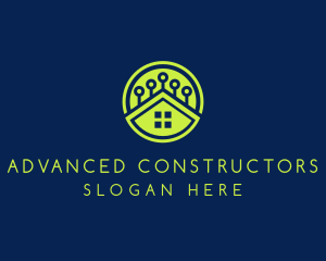 Green Smart Home logo design