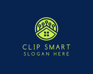 Green Smart Home logo design