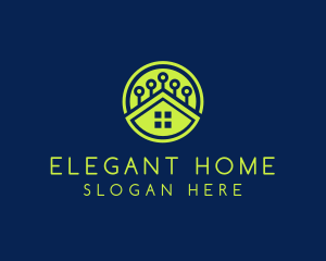 Green Smart Home logo design