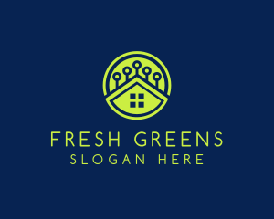 Green Smart Home logo design