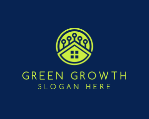 Green Smart Home logo design