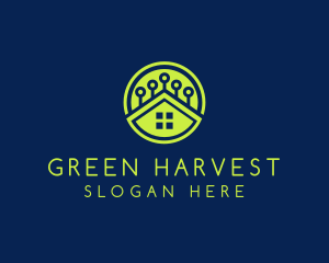 Green Smart Home logo design