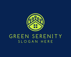 Green Smart Home logo design