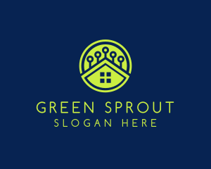 Green Smart Home logo design