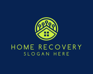 Green Smart Home logo design