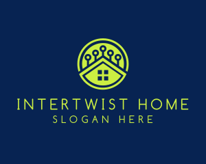 Green Smart Home logo design