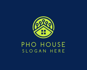 Green Smart Home logo design