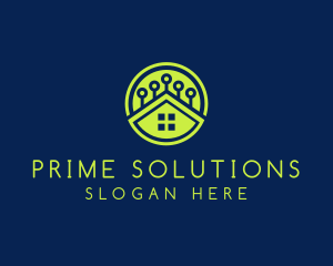 Green Smart Home logo design