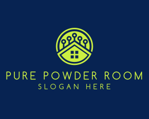 Green Smart Home logo design