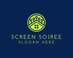 Green Smart Home logo design