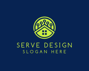 Green Smart Home logo design