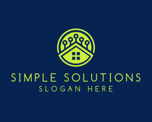 Green Smart Home logo design