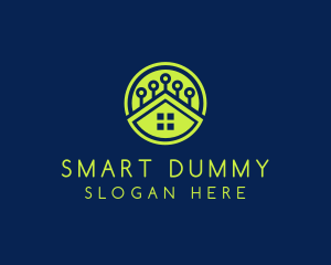 Green Smart Home logo design