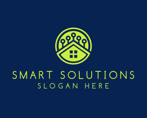 Green Smart Home logo design