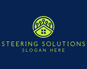 Green Smart Home logo design