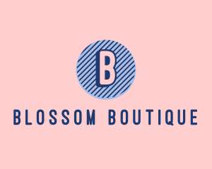 Circle Stripe Feminine Boutique logo design