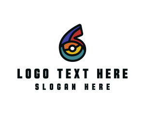 Colorful Number 6 logo