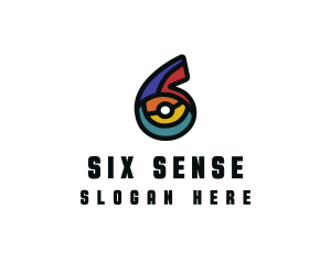 Colorful Number 6 logo