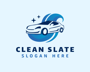 Sedan Car Cleaning logo design