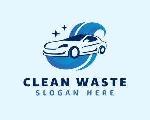 Sedan Car Cleaning logo design