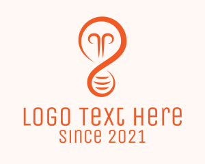 Orange Light Bulb logo