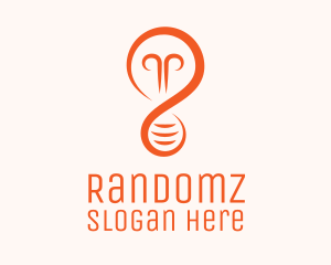 Orange Light Bulb Logo