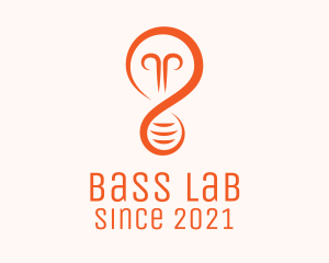 Orange Light Bulb logo design