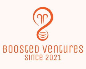 Orange Light Bulb logo design