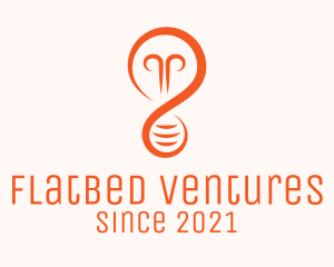 Orange Light Bulb logo design